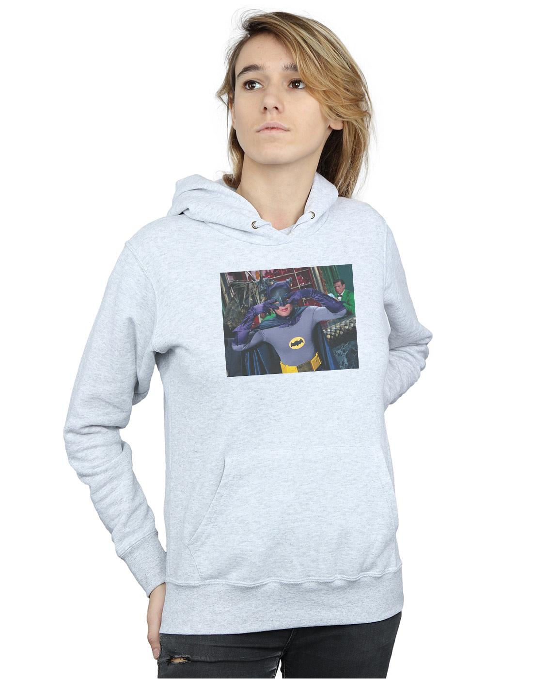 Sports Grey - Back - DC Comics Womens-Ladies Batman TV Series Batdance Photo Hoodie