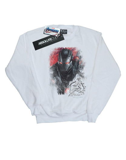 White - Front - Marvel Mens Avengers Endgame War Machine Brushed Cotton Sweatshirt
