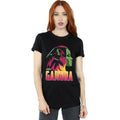 Black - Back - Avengers Infinity War Womens-Ladies Gamora Cotton Boyfriend T-Shirt