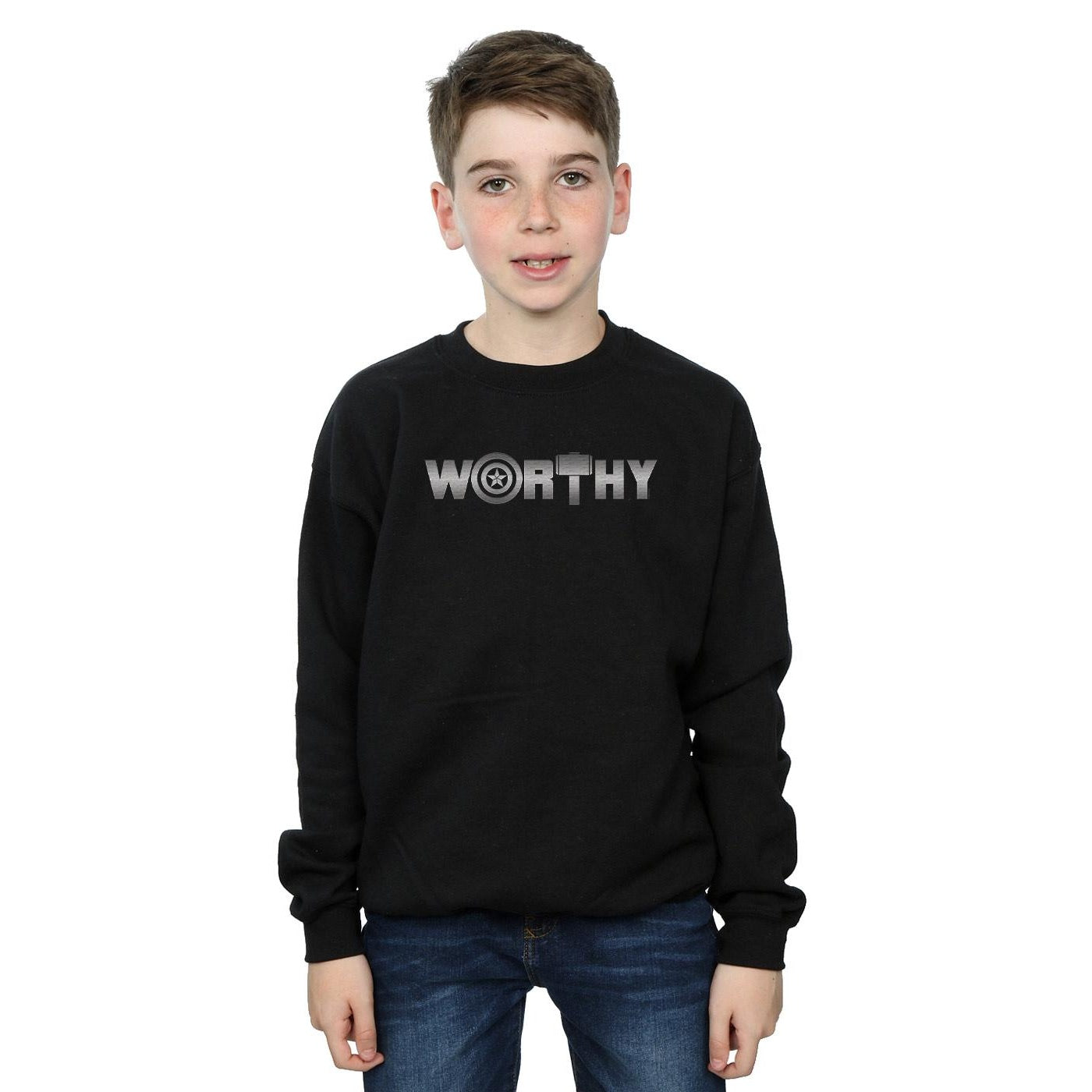 Black - Back - Marvel Boys Avengers Endgame Worthy Sweatshirt