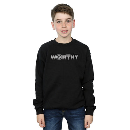 Black - Back - Marvel Boys Avengers Endgame Worthy Sweatshirt