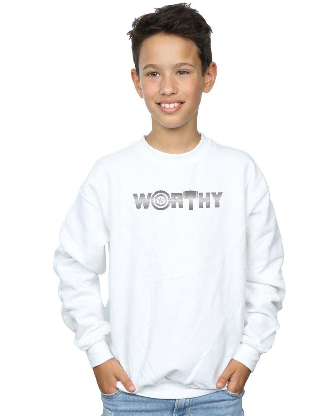 White - Back - Marvel Boys Avengers Endgame Worthy Sweatshirt