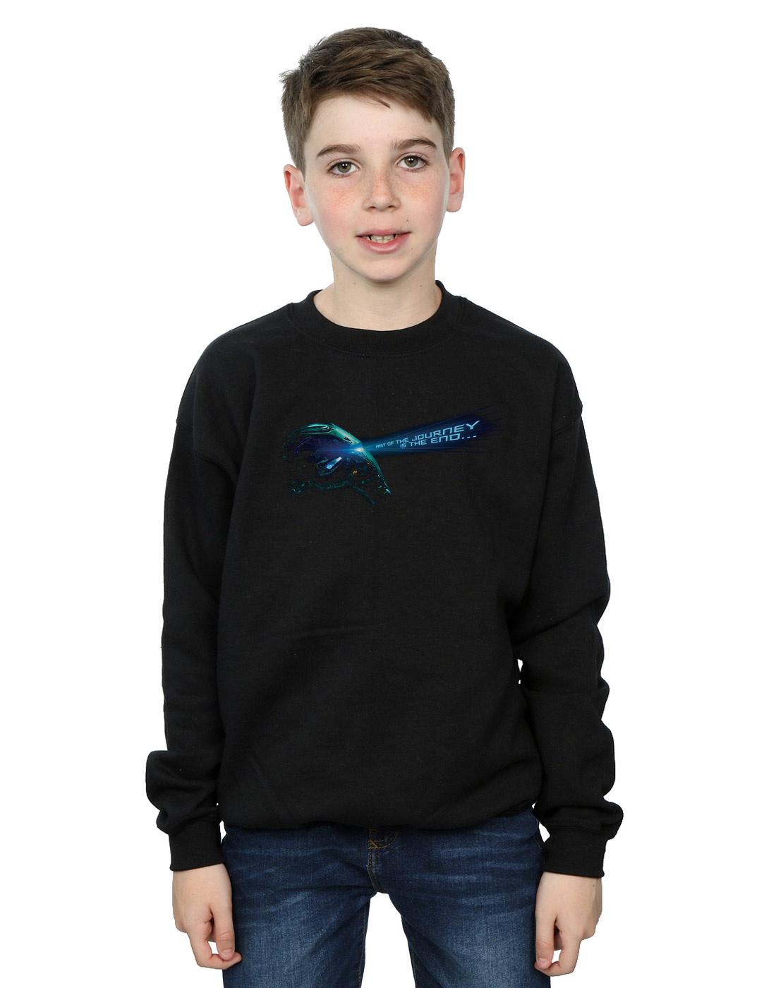 Black - Back - Marvel Boys Avengers Endgame Part Of The Journey Is The End Sweatshirt