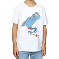White - Front - Aladdin Boys Classic Genie Cotton T-Shirt