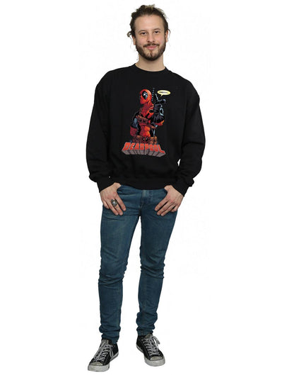 Black - Close up - Deadpool Mens Hey You Cotton Sweatshirt
