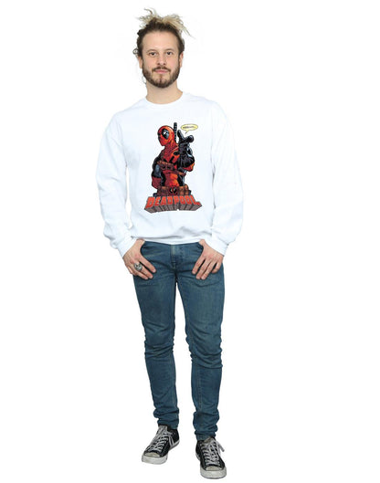 White - Lifestyle - Deadpool Mens Hey You Cotton Sweatshirt