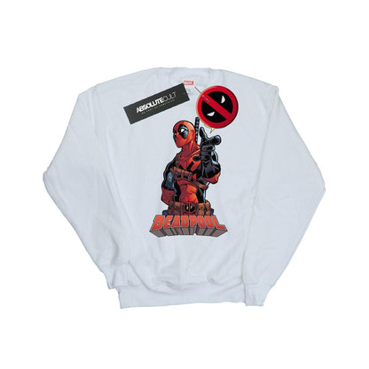 White - Front - Deadpool Mens Hey You Cotton Sweatshirt