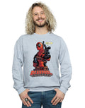Sports Grey - Back - Deadpool Mens Hey You Cotton Sweatshirt