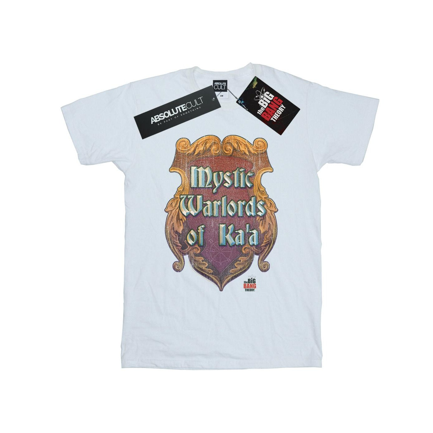 White - Front - The Big Bang Theory Womens-Ladies Mystic Warlords Of Kaa Cotton Boyfriend T-Shirt