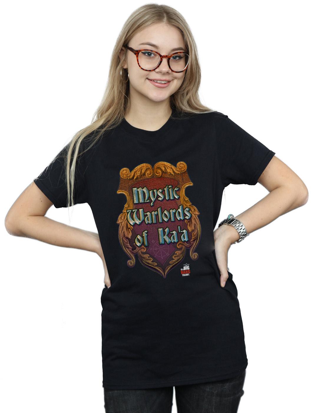 Black - Back - The Big Bang Theory Womens-Ladies Mystic Warlords Of Kaa Cotton Boyfriend T-Shirt