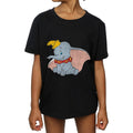 Black - Front - Dumbo Girls Classic Cotton T-Shirt