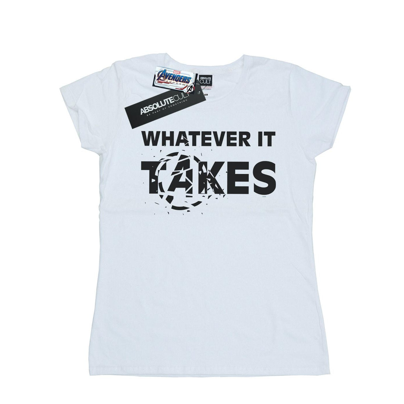White - Front - Marvel Womens-Ladies Avengers Endgame Whatever It Takes Cotton T-Shirt