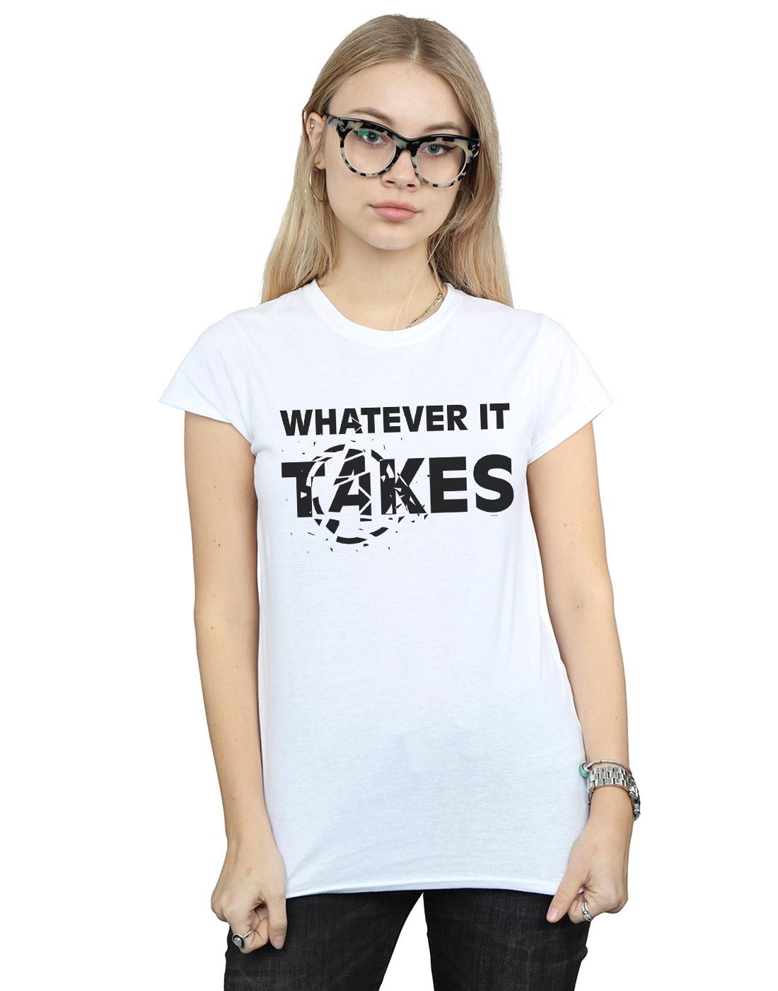 White - Back - Marvel Womens-Ladies Avengers Endgame Whatever It Takes Cotton T-Shirt