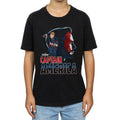 Black - Front - Avengers Infinity War Boys Captain America Cotton T-Shirt