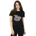 Black - Back - Dumbo Womens-Ladies Classic Cotton Boyfriend T-Shirt