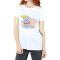 White - Front - Dumbo Womens-Ladies Classic Cotton Boyfriend T-Shirt