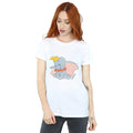 White - Close up - Dumbo Womens-Ladies Classic Cotton Boyfriend T-Shirt