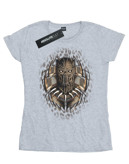 Sports Grey - Pack Shot - Marvel Womens-Ladies Black Panther Gold Killmonger Cotton T-Shirt