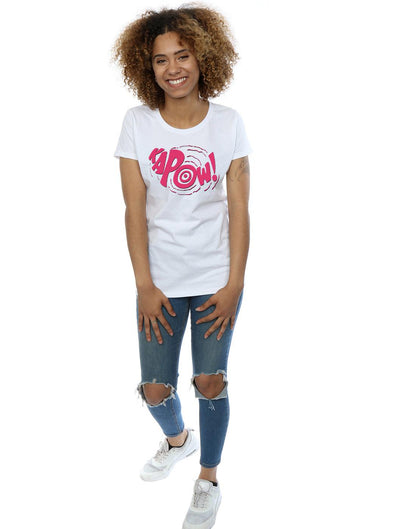 White - Lifestyle - DC Comics Womens-Ladies Batman TV Series Kapow Cotton T-Shirt
