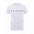 White - Front - Friends Mens Logo Cotton T-Shirt
