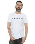 White - Lifestyle - Friends Mens Logo Cotton T-Shirt