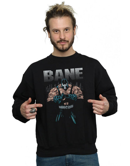 Black - Back - DC Comics Mens Batman Bane Cotton Sweatshirt