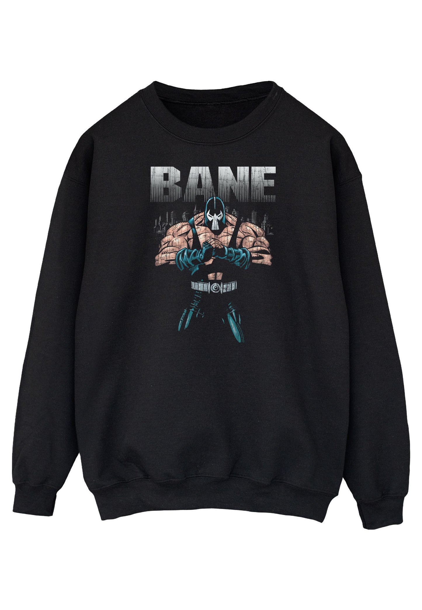 Black - Front - DC Comics Mens Batman Bane Cotton Sweatshirt