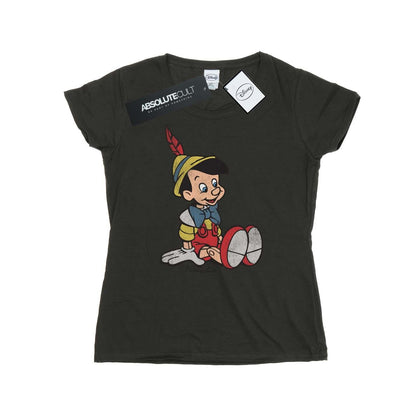 Light Graphite - Front - Pinocchio Womens-Ladies Classic Heather T-Shirt