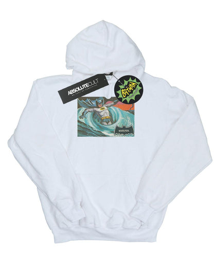 White - Front - DC Comics Womens-Ladies Batman TV Series Whirlpool Hoodie
