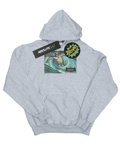 Sports Grey - Front - DC Comics Womens-Ladies Batman TV Series Whirlpool Hoodie