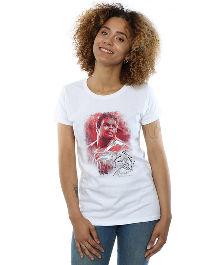 White - Back - Marvel Womens-Ladies Avengers Endgame Hulk Brushed Cotton T-Shirt