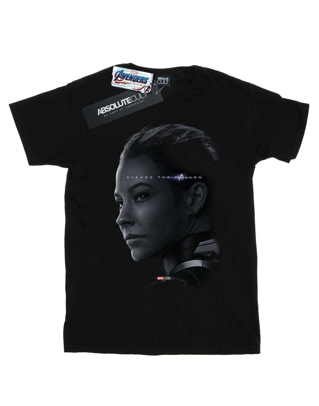 Black - Front - Marvel Girls Avengers Endgame Avenge The Fallen The Wasp Cotton T-Shirt
