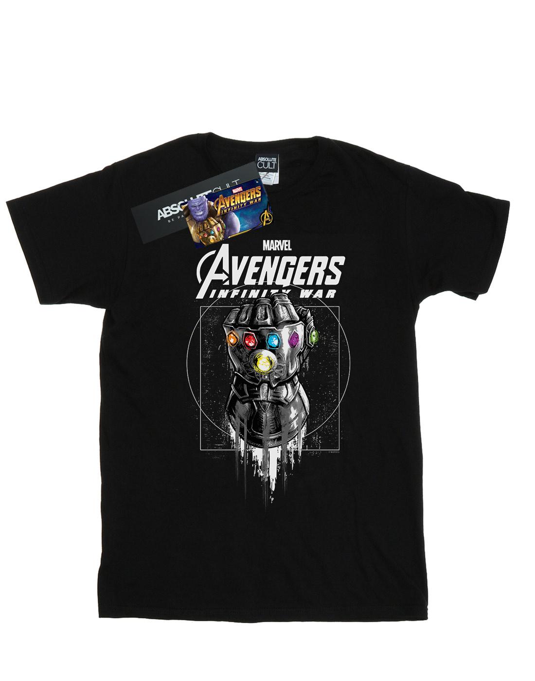 Black - Front - Marvel Mens Avengers Infinity War Gauntlet T-Shirt