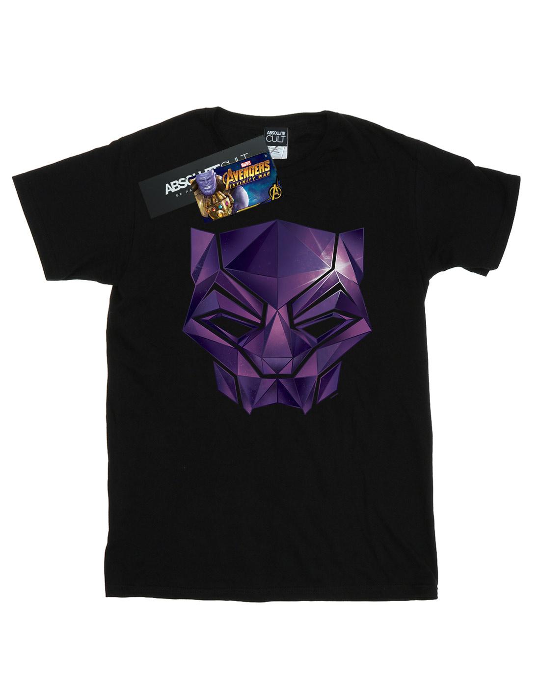 Black - Front - Marvel Mens Avengers Infinity War Black Panther Geometric T-Shirt