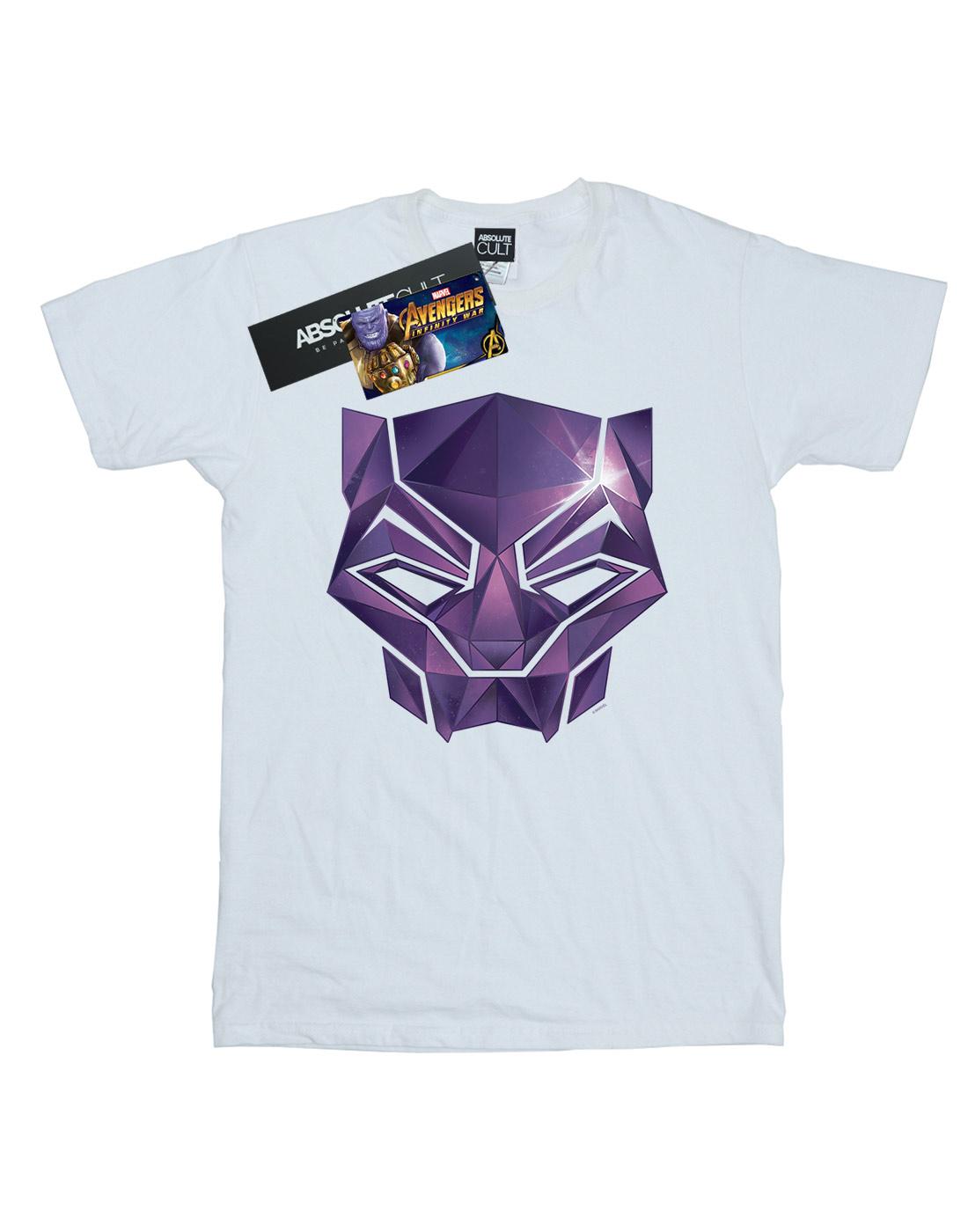 White - Front - Marvel Mens Avengers Infinity War Black Panther Geometric T-Shirt