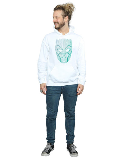 White - Lifestyle - Marvel Mens Black Panther Tribal Mask Hoodie