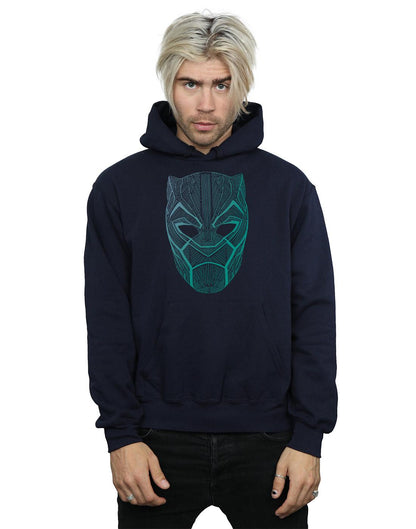 Navy Blue - Back - Marvel Mens Black Panther Tribal Mask Hoodie