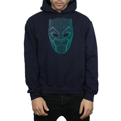 Navy Blue - Side - Marvel Mens Black Panther Tribal Mask Hoodie