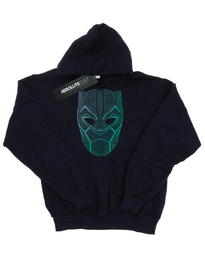 Navy Blue - Front - Marvel Mens Black Panther Tribal Mask Hoodie