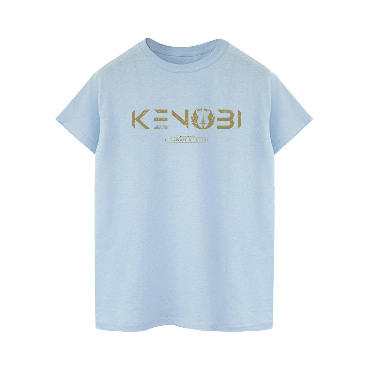 Baby Blue - Front - Star Wars Mens Obi-Wan Kenobi Logo T-Shirt
