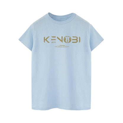 Baby Blue - Front - Star Wars Mens Obi-Wan Kenobi Logo T-Shirt