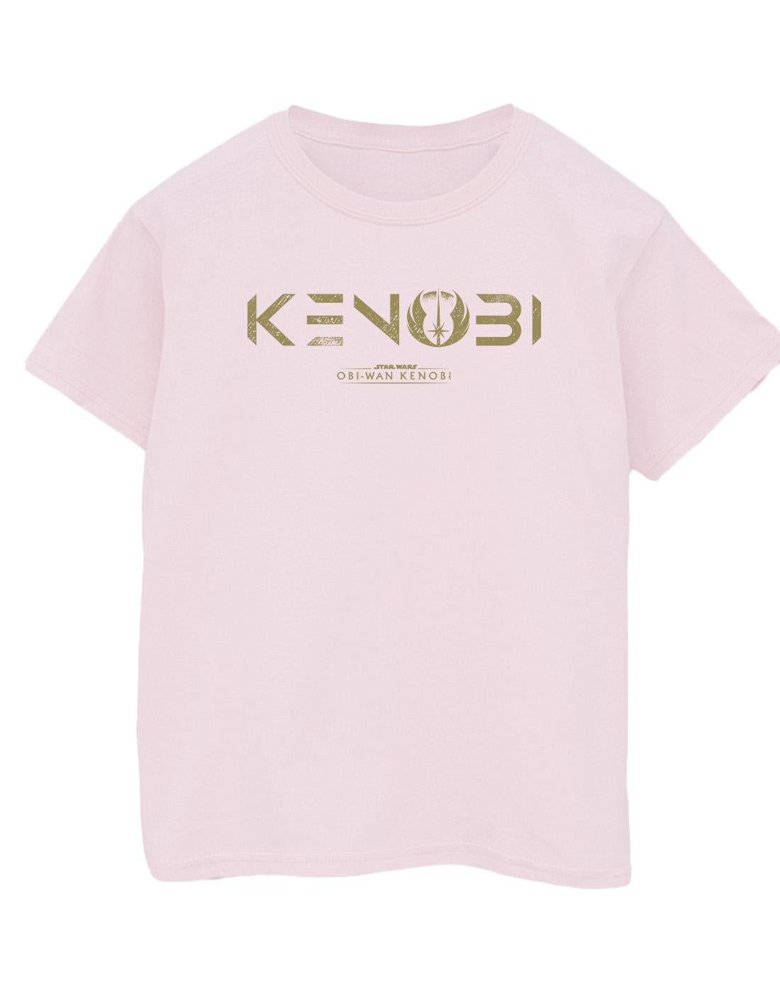 Baby Pink - Front - Star Wars Mens Obi-Wan Kenobi Logo T-Shirt