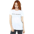 White - Front - Friends Womens-Ladies Logo Boyfriend Cotton T-Shirt