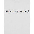 White - Back - Friends Womens-Ladies Logo Boyfriend Cotton T-Shirt
