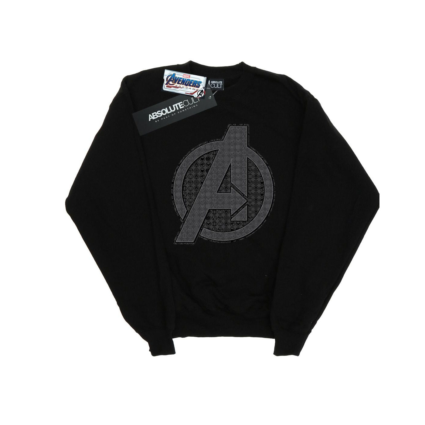 Black - Front - Marvel Mens Avengers Endgame Iconic Logo Cotton Sweatshirt