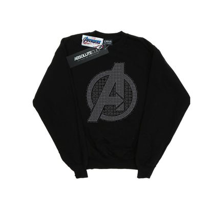 Black - Front - Marvel Mens Avengers Endgame Iconic Logo Cotton Sweatshirt