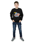 Black - Close up - Dumbo Boys Classic Cotton Sweatshirt