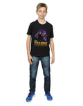 Black - Close up - Avengers Infinity War Boys Thanos Cotton T-Shirt