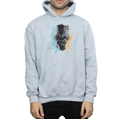 Heather Grey - Side - Marvel Mens Black Panther Splash Hoodie