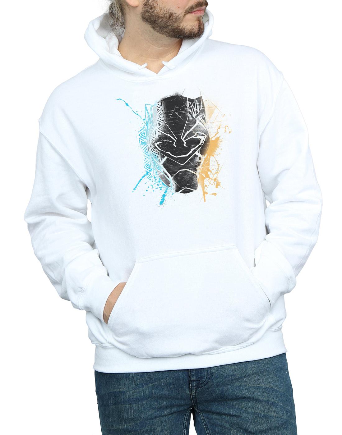 White - Side - Marvel Mens Black Panther Splash Hoodie